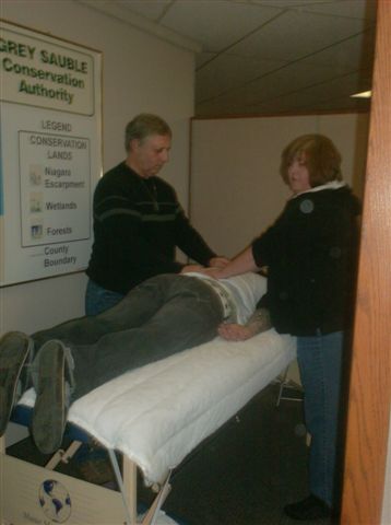 Jaret getting Reiki